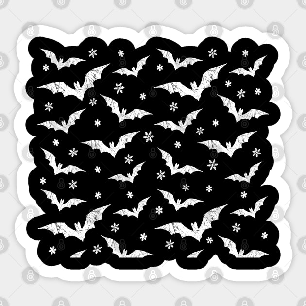 Creepy Bats Christmas Design Sticker by LunaMay